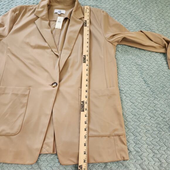 Lou & Grey Notched Lapel Long Sleeve One Button Blazer Camel Size Large - Picture 6 of 10